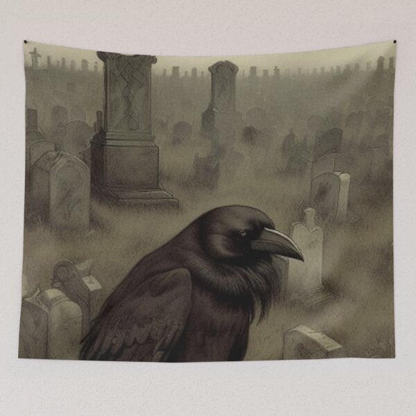 Item preview, Haunting Gothic Crow Scene designed and sold by TheDarkWardrobe.