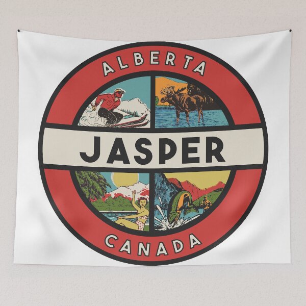 Item preview, Jasper Alberta Canada Vintage Style Decal designed and sold by Decal Mania.