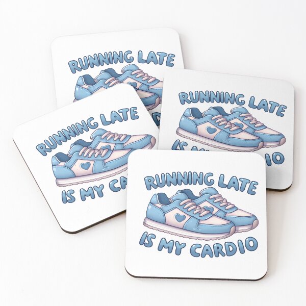 Item preview, Running Late is My Cardio - Blue Sneakers designed and sold by UmbrellaStudio1.