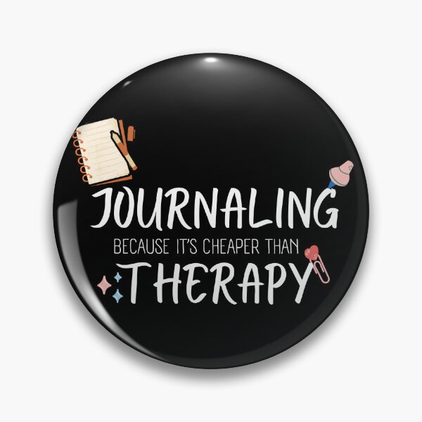 Item preview, Journaling Is Cheaper Than Therapy Fun Hobby Gift designed and sold by Amovar.