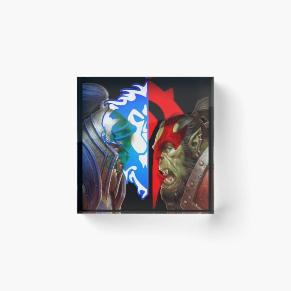 Item preview, 7619_ Combined Alliance-Horde logo with Leaders from the game World of warcraft - WoW-  designed and sold by Magic3D.