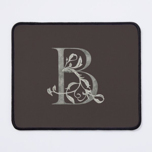 Item preview, Luxury Floral Monogram B: Elegant Grey and Silver Typography designed and sold by Fil4.