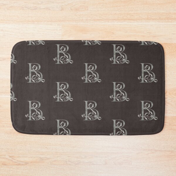 Item preview, Luxury Floral Monogram B: Elegant Grey and Silver Typography designed and sold by Fil4.