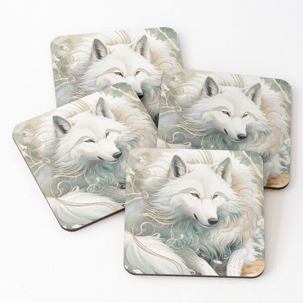 Item preview, Japanese art style White wolf designed and sold by Maximilianos.