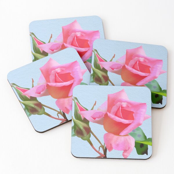 Item preview, Pink Rose with rosebuds designed and sold by arrangingclouds.