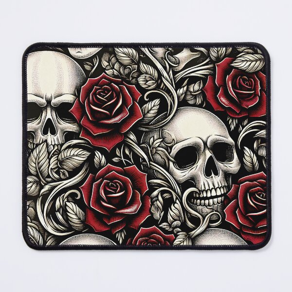 Item preview, Skulls and Roses Pattern designed and sold by InsanseCreation.