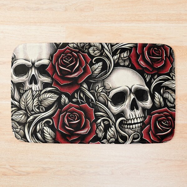 Item preview, Skulls and Roses Pattern designed and sold by InsanseCreation.