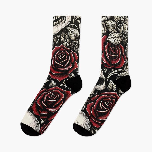 Item preview, Skulls and Roses Pattern designed and sold by InsanseCreation.
