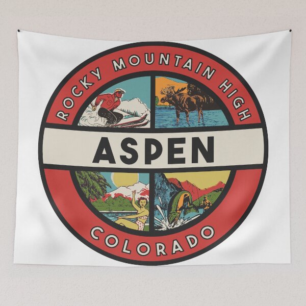 Item preview, Aspen Colorado Vintage Style Decal designed and sold by Decal Mania.