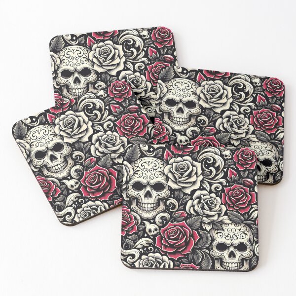 Item preview, Skull and Roses Pattern designed and sold by InsanseCreation.