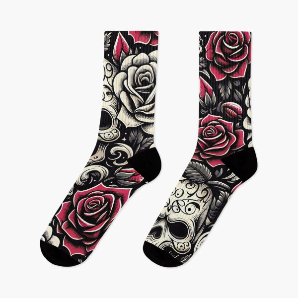 Item preview, Skull and Roses Pattern designed and sold by InsanseCreation.