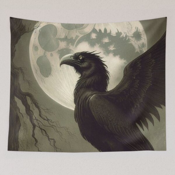 Item preview, Abstract Dark Haunting Crow Scene designed and sold by TheDarkWardrobe.