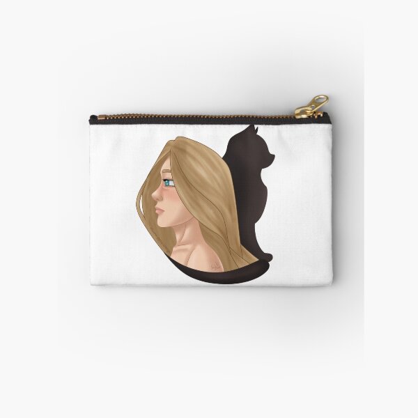 Item preview, Feminine profile face and cat silhouette designed and sold by AssortedDrawings.