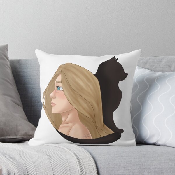 Item preview, Feminine profile face and cat silhouette designed and sold by AssortedDrawings.