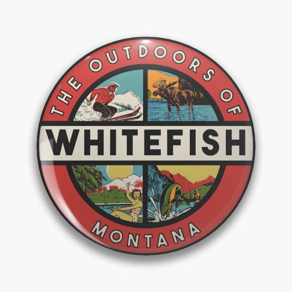 Item preview, Whitefish Montana Vintage Style Decal designed and sold by Decal Mania.