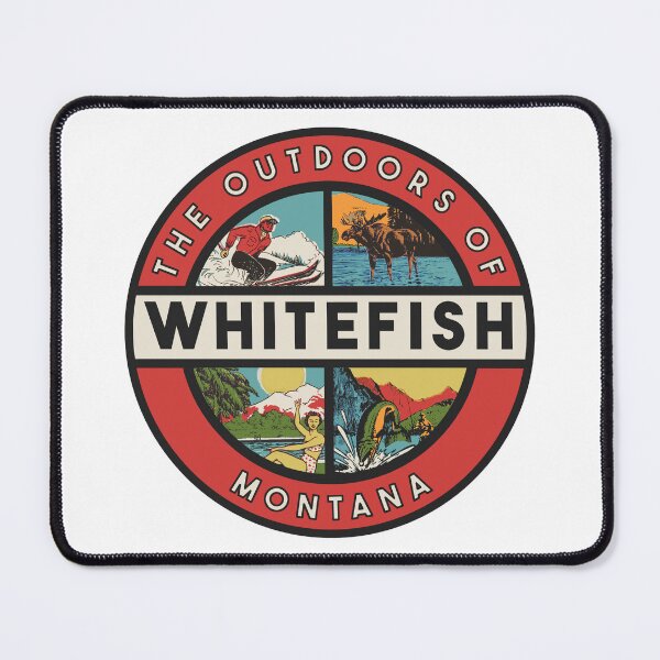 Item preview, Whitefish Montana Vintage Style Decal designed and sold by Decal Mania.