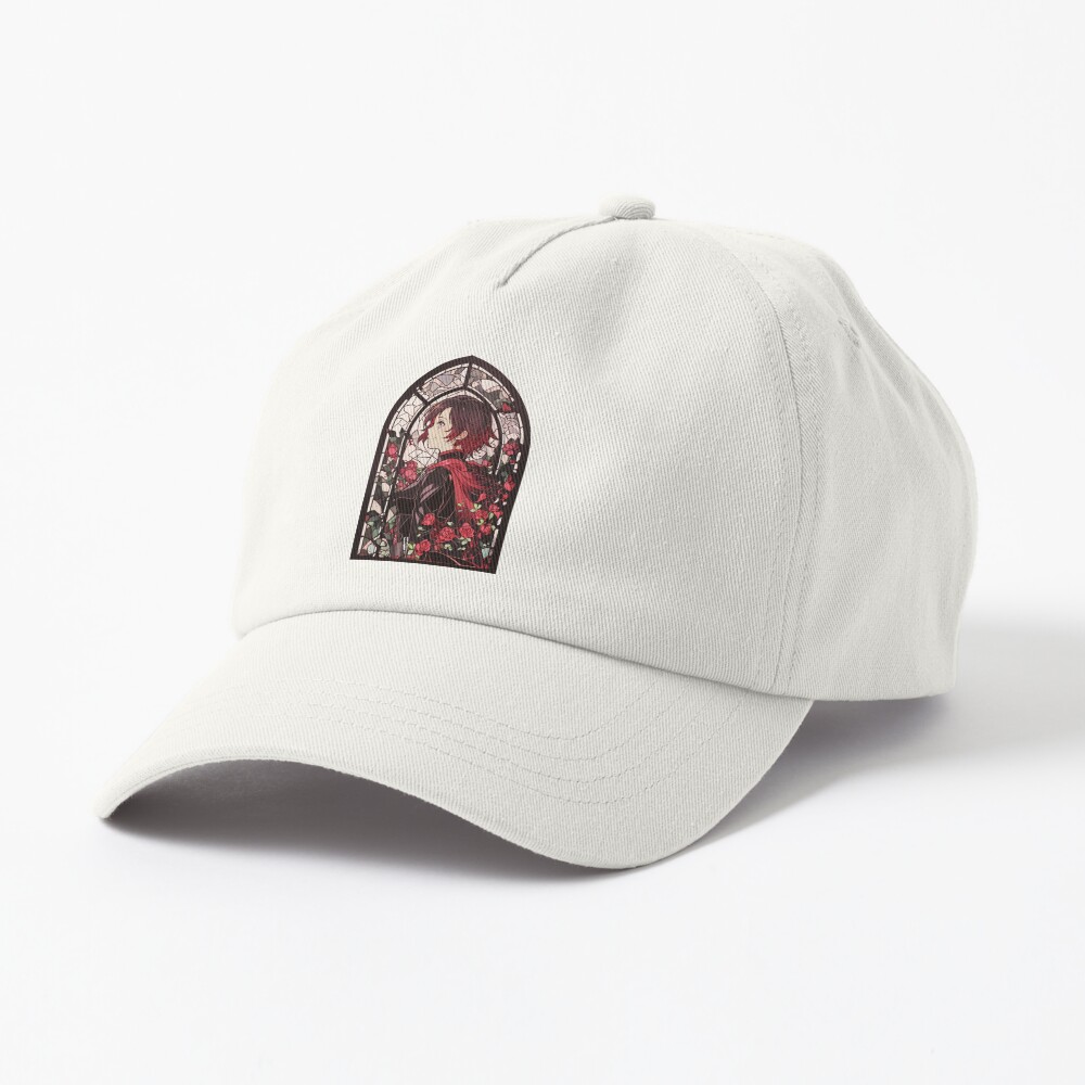 Stained Glass Ruby Rose Sticker