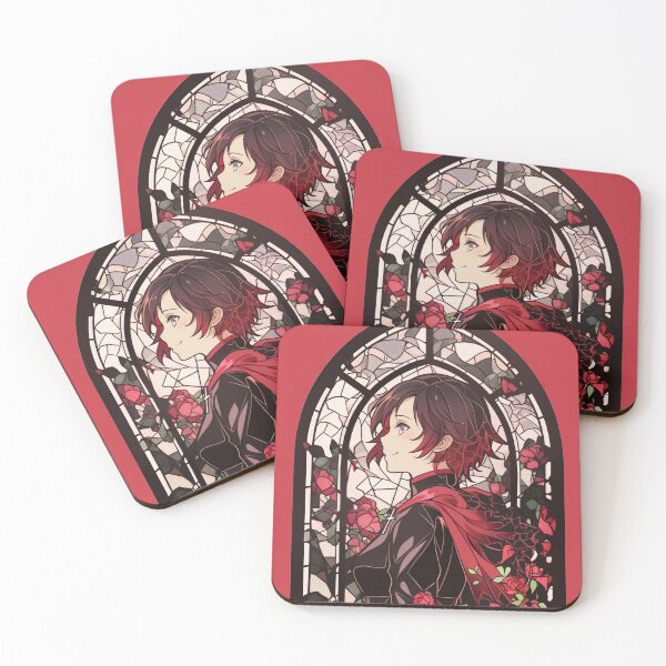 Item preview, Stained Glass Ruby Rose designed and sold by SchellStation.