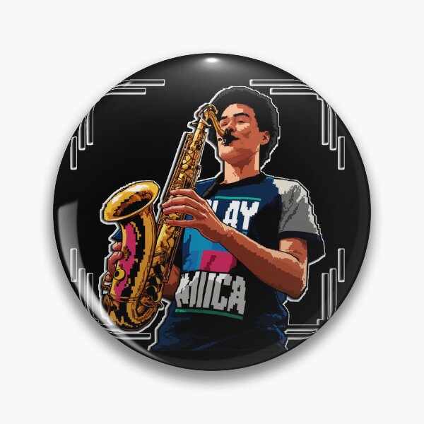 Item preview, pixel saxophone designed and sold by NotesForMusic.
