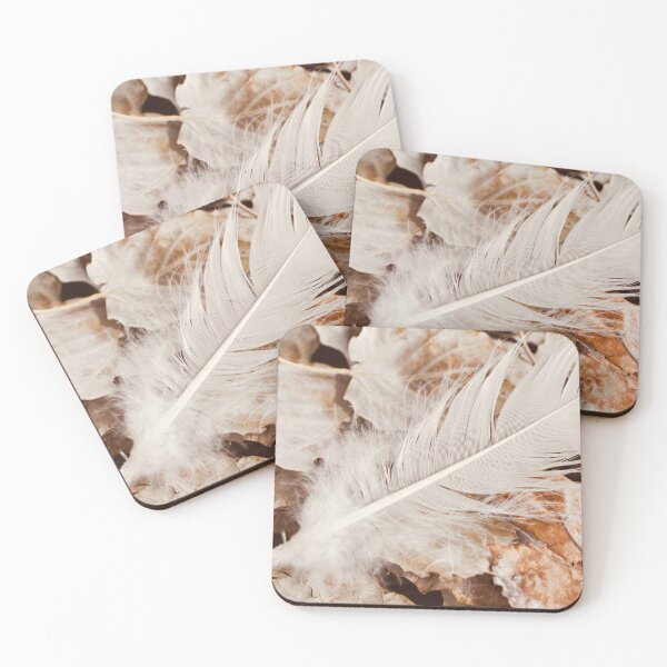 Item preview, White Feather On Golden Autumn Leaves designed and sold by FeatherfallSTU.