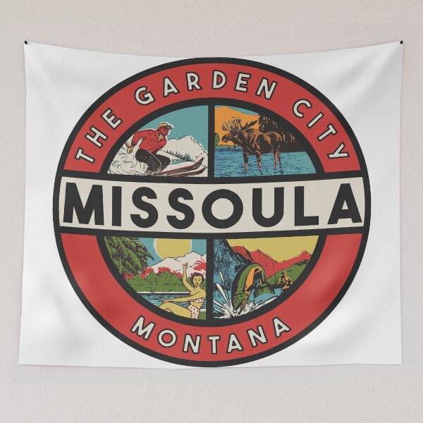 Item preview, Missoula Montana Vintage Style Decal designed and sold by Decal Mania.