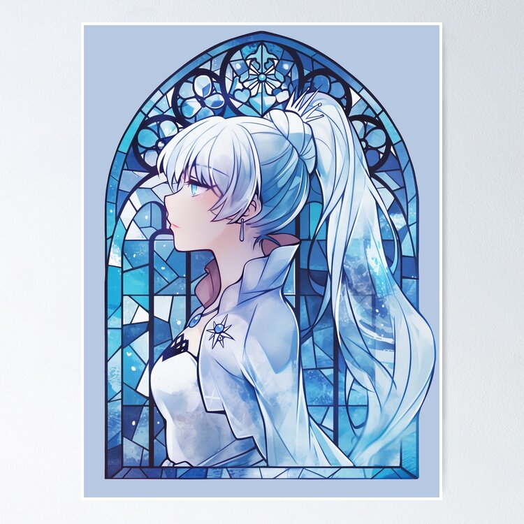 Stained Glass Weiss Sticker