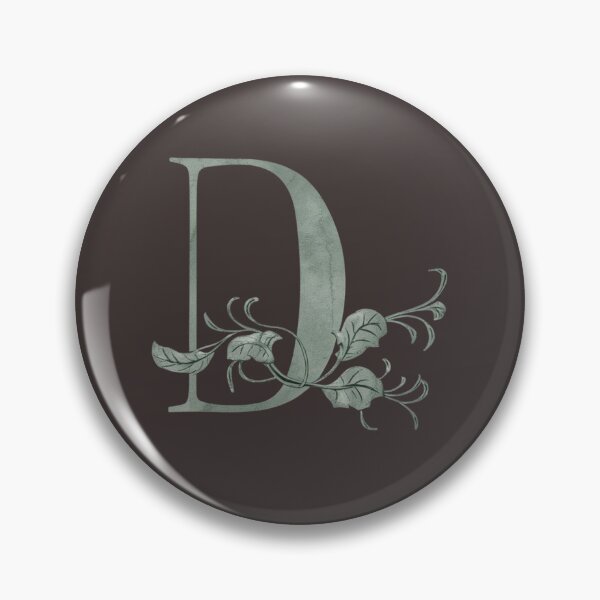 Item preview, Luxury Floral Monogram D: Elegant Grey and Silver Typography designed and sold by Fil4.