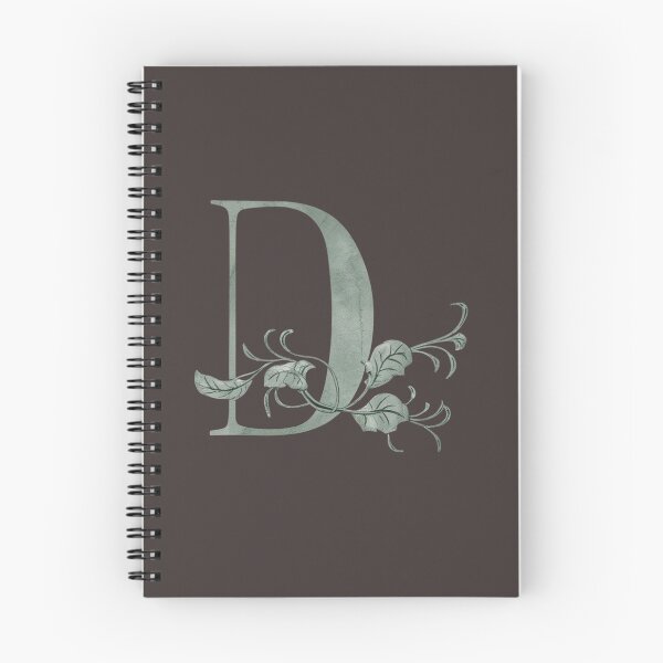 Item preview, Luxury Floral Monogram D: Elegant Grey and Silver Typography designed and sold by Fil4.