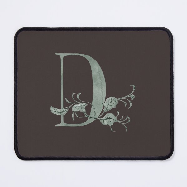 Item preview, Luxury Floral Monogram D: Elegant Grey and Silver Typography designed and sold by Fil4.