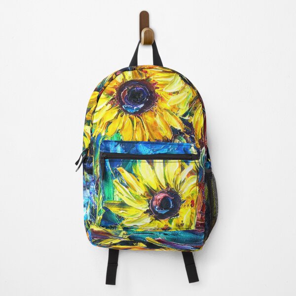 Item preview, Impasto Garden Vibrant Sunflower Oil Painting designed and sold by Rocky Mountain Artistry.