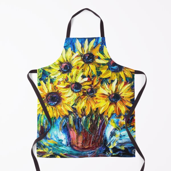 Item preview, Impasto Garden Vibrant Sunflower Oil Painting designed and sold by Rocky Mountain Artistry.