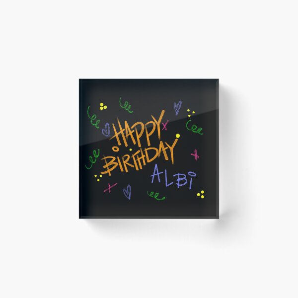 Item preview, HAPPY BIRTHDAY ALBI CUSTOM NAME  designed and sold by GIVENGRACE.ART.
