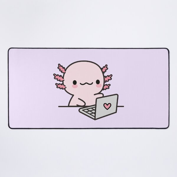 Item preview, Axolotl working on the computer designed and sold by XoTheMonster.