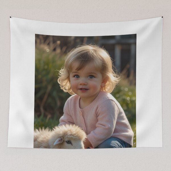 Item preview, A little girl with a sheep designed and sold by Designfs.