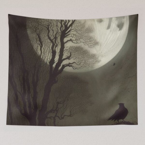 Item preview, Abstract Dark Haunting Crow Scene designed and sold by TheDarkWardrobe.