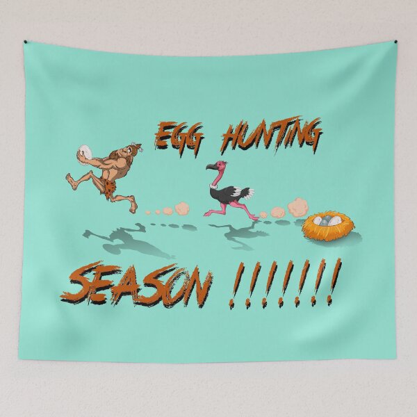 Item preview, A caveman stole an ostrich egg "Egg hunting season". designed and sold by Dream-Way.