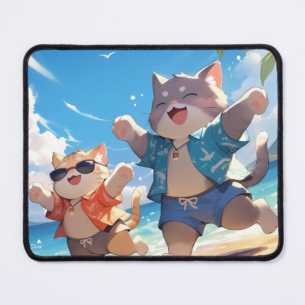 Item preview, Cool Cats at the Beach designed and sold by One Winged Otaku.