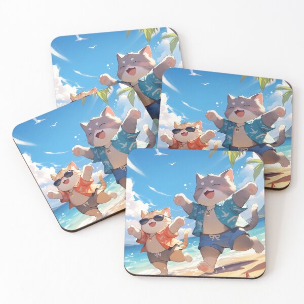 Item preview, Cool Cats at the Beach designed and sold by One Winged Otaku.