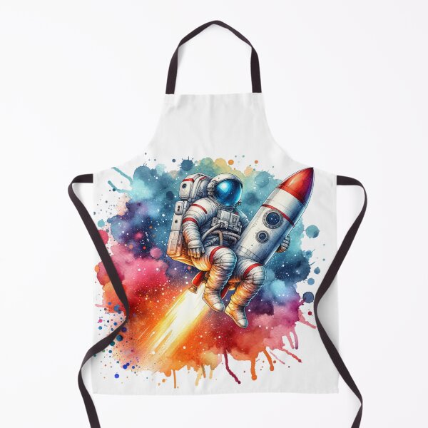 Item preview, Astronaut Riding a Rocket in Space designed and sold by JesNoh.