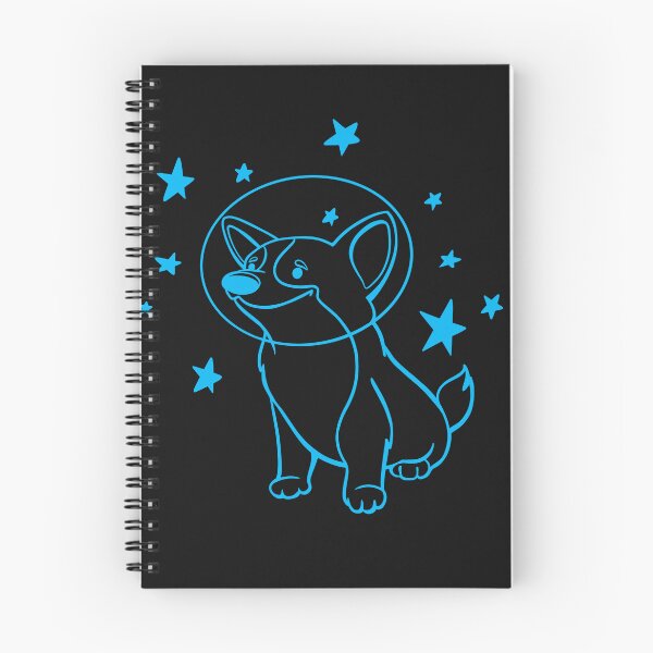 Item preview, Arte lineal del Corgi espacial designed and sold by Breakfast Candy.