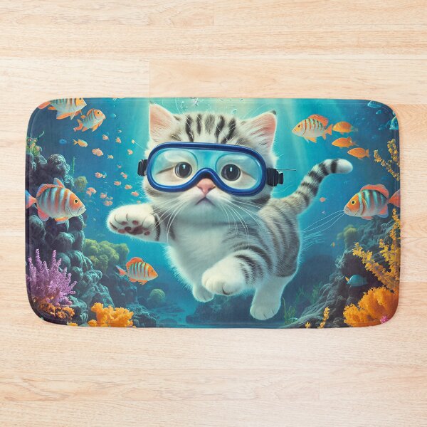 Item preview, A cat swimming designed and sold by kateds14.