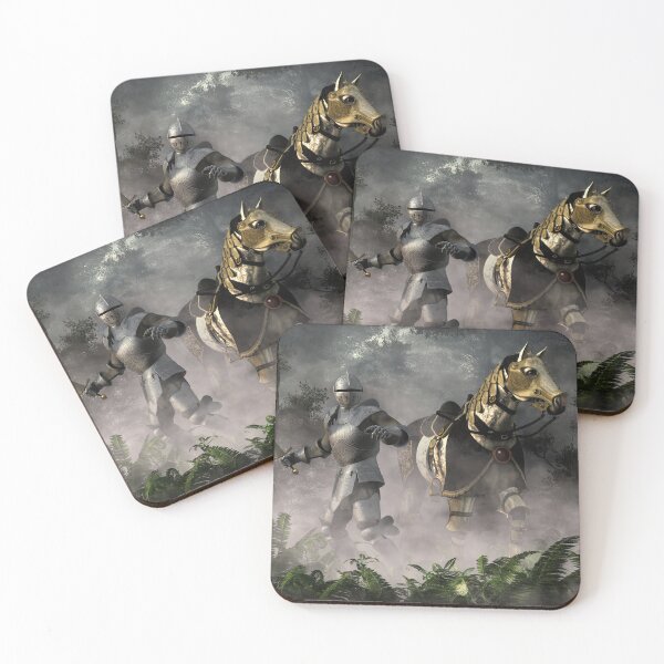 Item preview, Knight and Steed in a Misty Forest designed and sold by Daniel Eskridge.