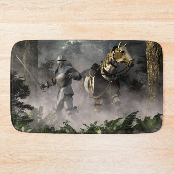 Item preview, Knight and Steed in a Misty Forest designed and sold by Daniel Eskridge.