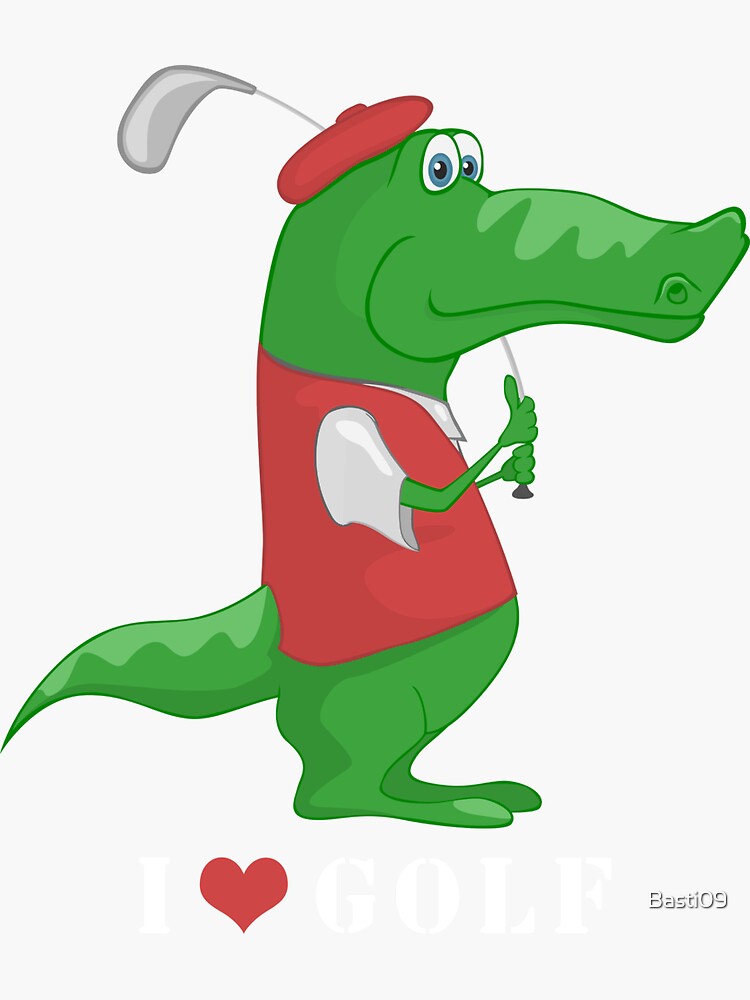 "I Love Golf Golfers Golf Channel Golf Cart Fun" Sticker for Sale by