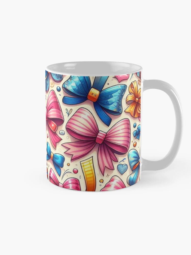 Thumbnail 3 of 6, Coffee Mug, Festive Flair: Colorful Ribbons Pattern designed and sold by Rui Fernandes.