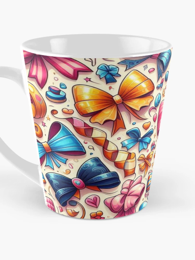 Thumbnail 3 of 4, Coffee Mug, Festive Flair: Colorful Ribbons Pattern designed and sold by Rui Fernandes.