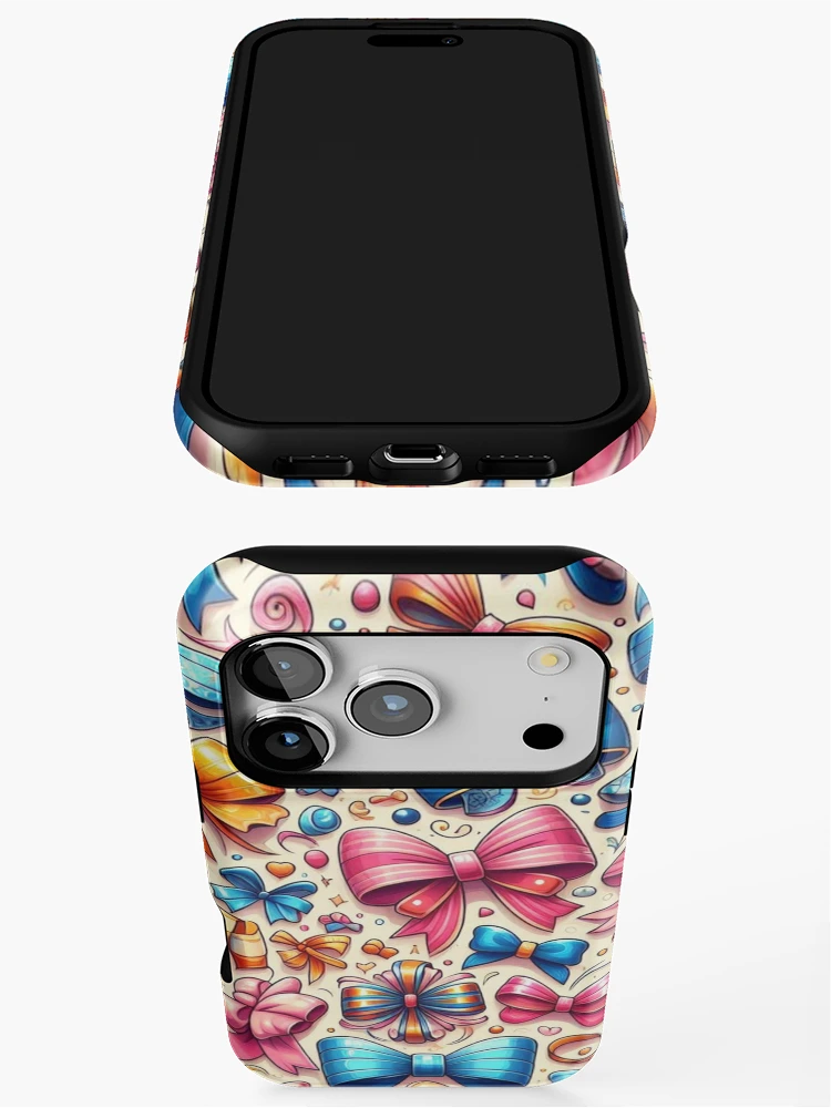 Thumbnail 3 of 4, iPhone Case, Festive Flair: Colorful Ribbons Pattern designed and sold by Rui Fernandes.