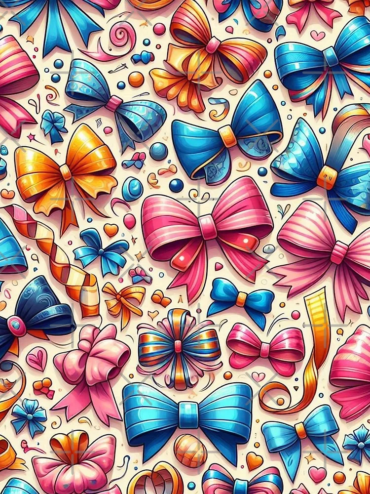 Thumbnail 3 of 3, Scarf, Festive Flair: Colorful Ribbons Pattern designed and sold by Rui Fernandes.