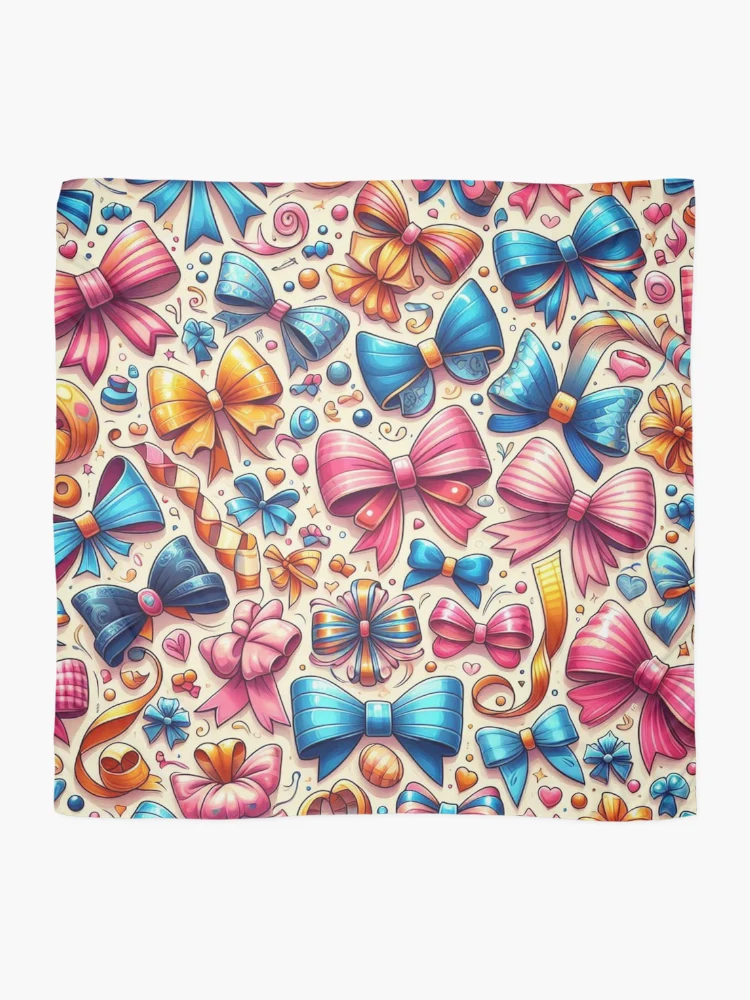Thumbnail 2 of 3, Scarf, Festive Flair: Colorful Ribbons Pattern designed and sold by Rui Fernandes.