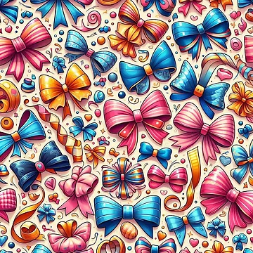 Artwork thumbnail, Festive Flair: Colorful Ribbons Pattern by Rui Fernandes